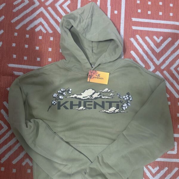 Green hoodie with tag